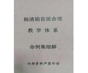 文160《杨清娟盲派命理教学命例集细解》
