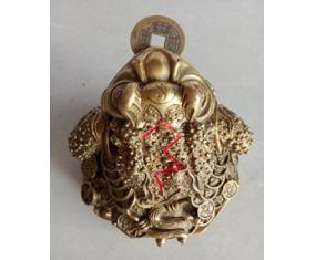 铜2《4寸八卦招财铜金蟾》